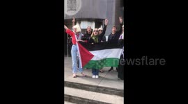 UK: Glasgow Demonstrators Show Support for Palestine