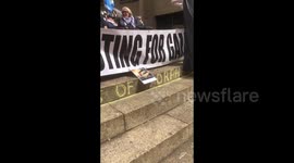 UK: Pro-Palestine Demonstration at Buchanan Steps in Glasgow