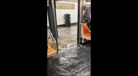 Flood Coverage at a New York Subway Station