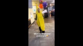 Texas wife sends singing banana to fire station after husband forgets anniversary