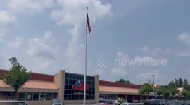 Price Chopper parking lot in Bennington Vermont on a cloudy day