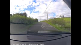 Dash Cam Captures Shocking Near-Miss on Narrow Country Road.