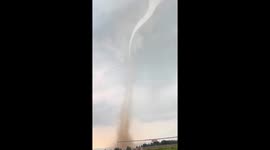 Tornado tears through volcano park in Inner Mongolia
