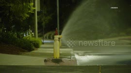 US, Los Angeles: Porter Ranch Leaking Fire Hydrant Found Amid Water Crisis