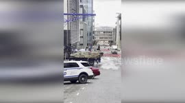 Tom Holland seen dressed as Spider-Man on set of movie in Glasgow