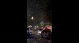 Failed wheelie ends in fiery slide in Zamboanga, Philippines