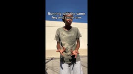 TikTok creator tests same arm–same leg running style, video hits 5 million views
