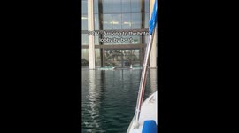 Serene boat arrival at JW Marriott Desert Springs, video surpasses 31 million views