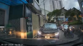 Typhoon Wipha Whips Roof Panel Into Scooter