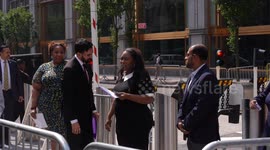 Mamdani holds press conference outside Federal Plaza in NYC