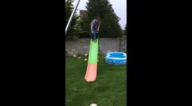 Man flies off kiddie scooter on slide and hits head in Kilkenny, Ireland