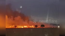 Spain: Massive Fire Erupts Near Retuertadel Bullaque Prompting Large-Scale Response