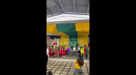 Toddler dressed as a dragon fruit gets upset at her playful classmate