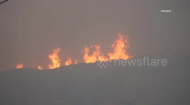 US, Los Angeles: Castaic The Canyon Wildfire Continues To Grow Part 2