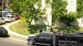 US, Los Angeles: Canoga Park Standoff With Murder Suspect