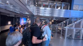 USA: Actress Paula Patton Visits Empire State Building