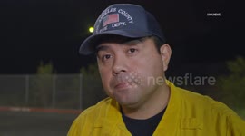 US, Los Angeles: Castaic Canyon Wildfire PIO Update With Sound On Tape Part 5