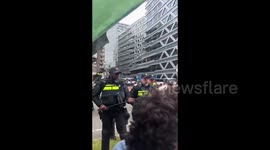 Netherlands: Clashes Between Police and Protesters Erupt During Pro-Palestininan Protesters in The Hague