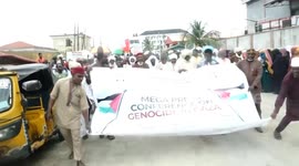 Pro-Palestine protest held in Lagos, Nigeria