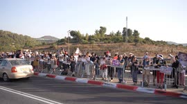 Residents near East Jerusalem hold solidarity demonstration for Gaza