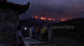 Large wildfire rages near Athens, forcing evacuations (2)