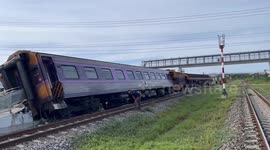 Train derails in southern Thailand leaving nine injured