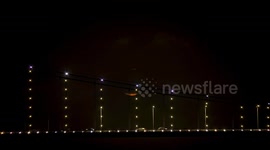 Türkiye: Full moon lights up Istanbul's 15 July Martyrs Bridge, Suleymaniye Mosque