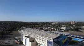 Elland Road Stadium Aerial Hyperlapse - Leeds United travel to Dublin to play AC Milan