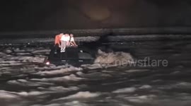China: Firefighters rescue flood-trapped people in Gansu, Yunnan provinces
