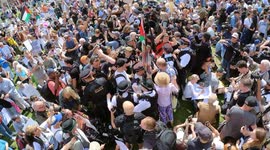 Hundreds of Palestine supporters in Parliament Square declare their support for proscribed group 'Palestine Action'