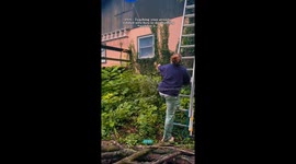 Husband builds backyard zip line to help wife face her fears, viral video garners 734K views
