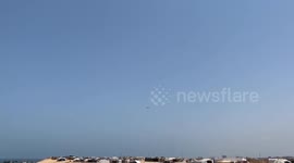 Aid packages airdropped into blockaded Gaza