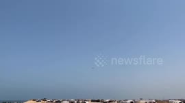 Aid packages airdropped into blockaded Gaza
