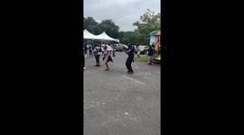 Howard County Firefighter Shows Dance Moves at National Night Out