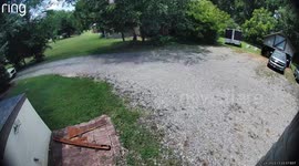 Amazon Driver Runs Over Package