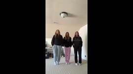 Friends jump in jacket sleeve trend in South Jordan, Utah