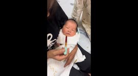 Baby refuses second dose after tasting bitter medicine in Zhejiang, China