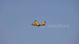 Aerial operations underway to fight wildfire in southern Italy