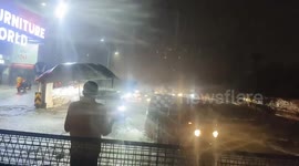 Heavy rains flood streets in India’s Hyderabad