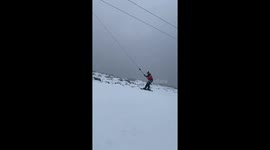 Birthday snowboarding mishap at Ben Lomond goes viral, T-bar drag captures 119K views