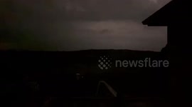 Nighttime lightning and thunder in Waconia, Minnesota