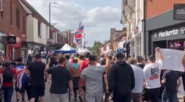 Anti-migrant protestors gather in Nuneaton over alleged rape of 12yo girl