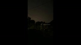 Thunderstorm lights up the night in Surprise, Nebraska