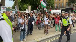 UK: Stop Starving Gaza Protest In Westminster