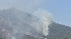 Wildfire continues at Vesuvius National Park in Italy