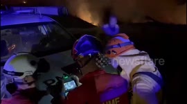 Spain: Spanish military conducts night operations on wildfires in Orallo, Yeres