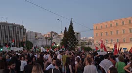 Pro-Palestine Solidarity: Thousands March on Syntagma Square, Athens on August 10, 2025