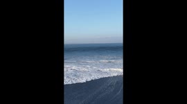 Video selfie goes wrong as unexpected wave knocks over tourists