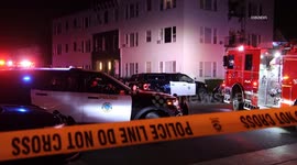 US, Los Angeles: Long Beach Traffic Collision Involving Police Vehicle