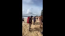 Jet ski rescue heroes drag drowning tourist from rip current